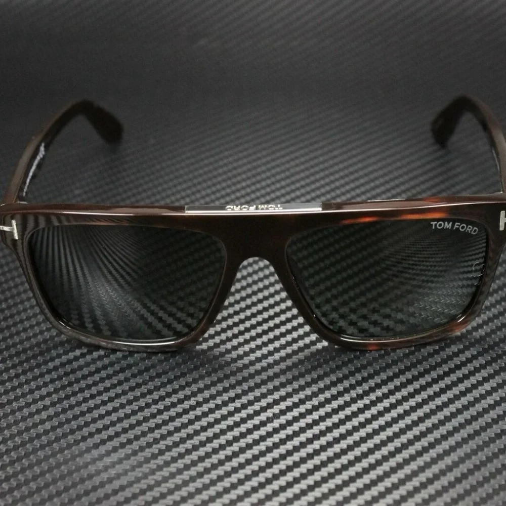 Tom Ford Square Havana 57mm Sunglasses